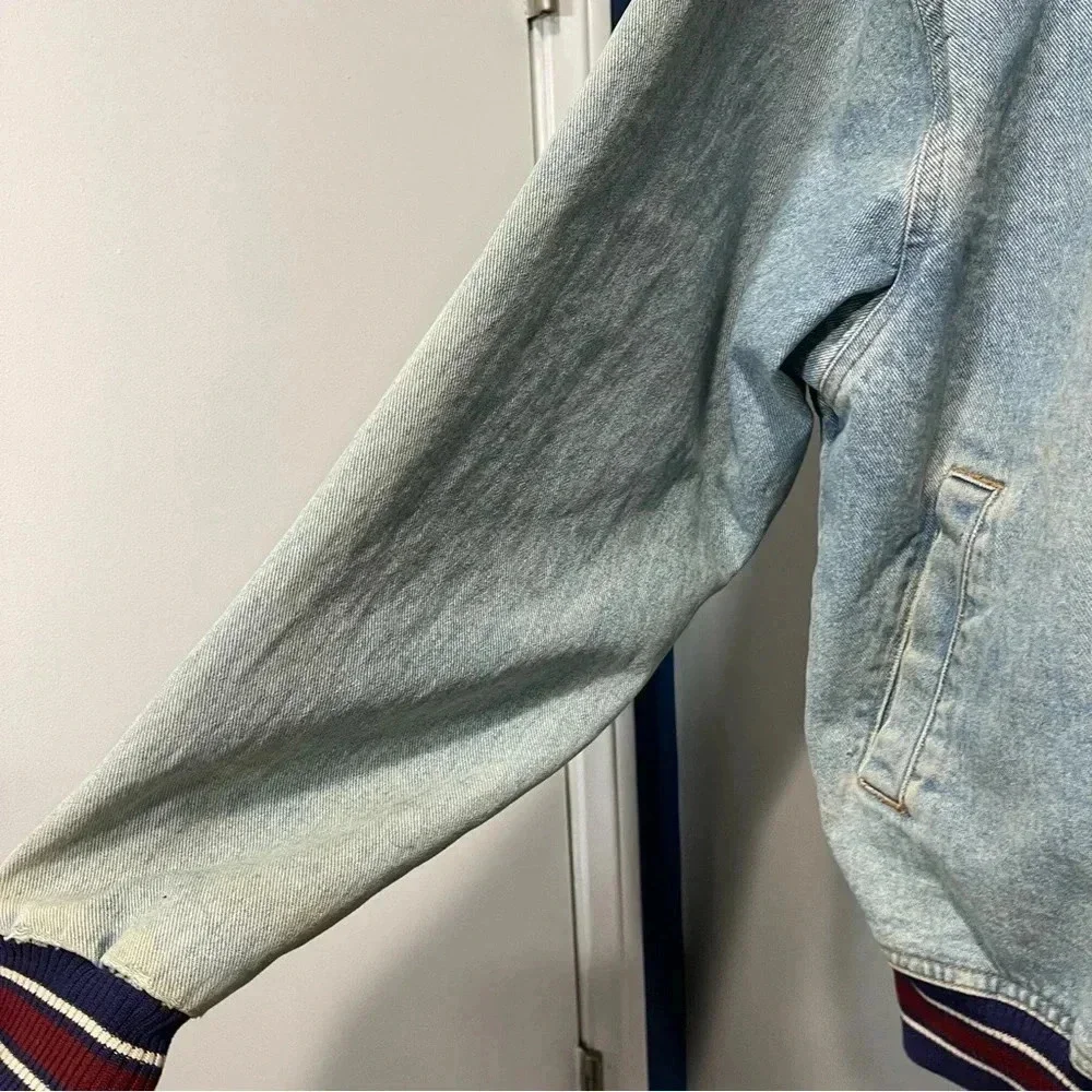 Vintage U.M. B-54 Equipment VTG Men's Denim Varsity Jacket Size Medium - Picture 8 of 16